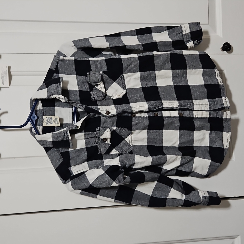 Black and white plaid shirt